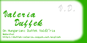 valeria duffek business card